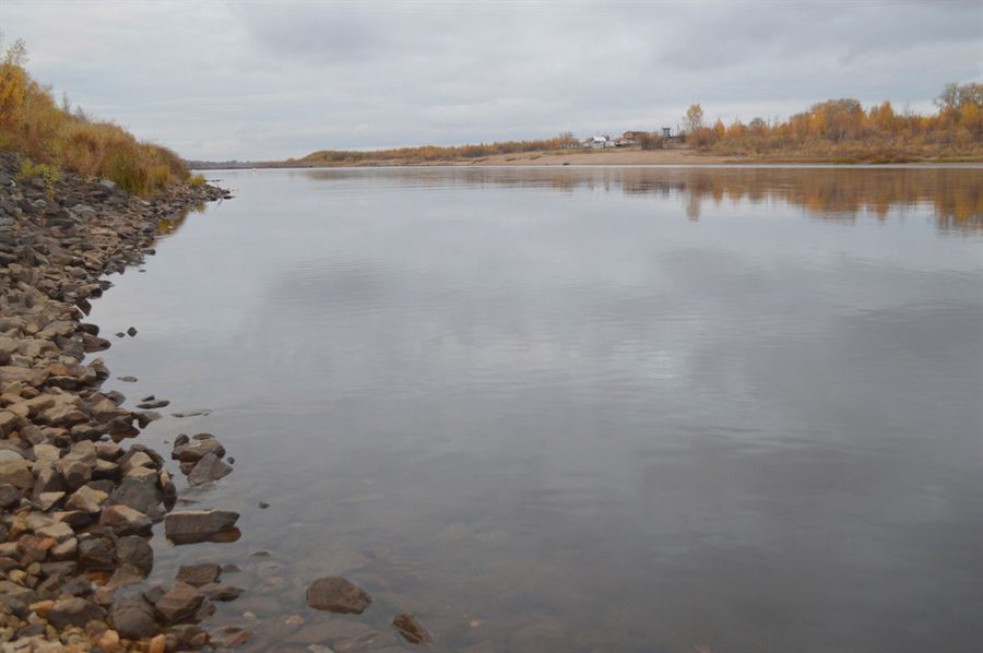 Northern river in autumn